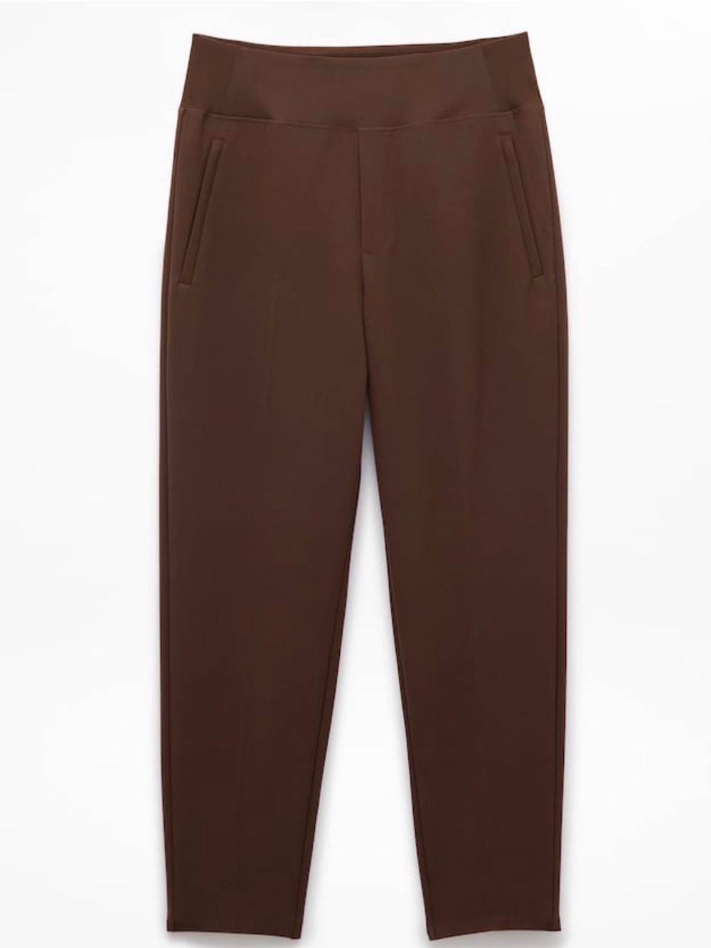 Athleta Endless, Truffle Brown, Pant Prima-stretch, Subtly Tailored.